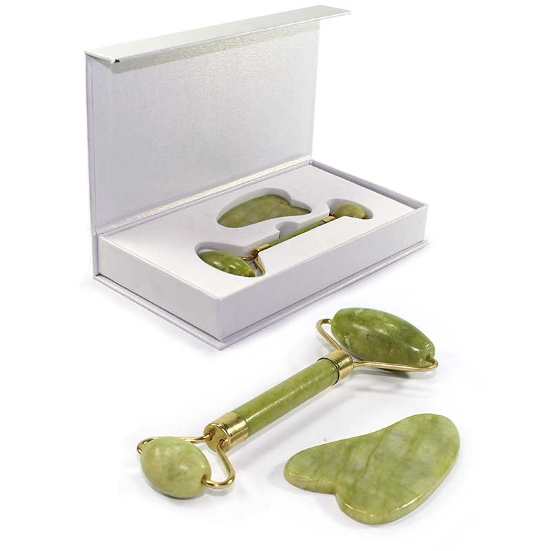 Rolo Facial Crystal Roller + Gua Sha