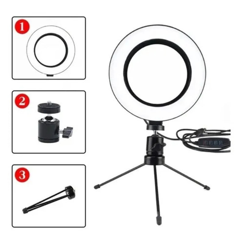 Ring Light LED Com Tripé para Celular