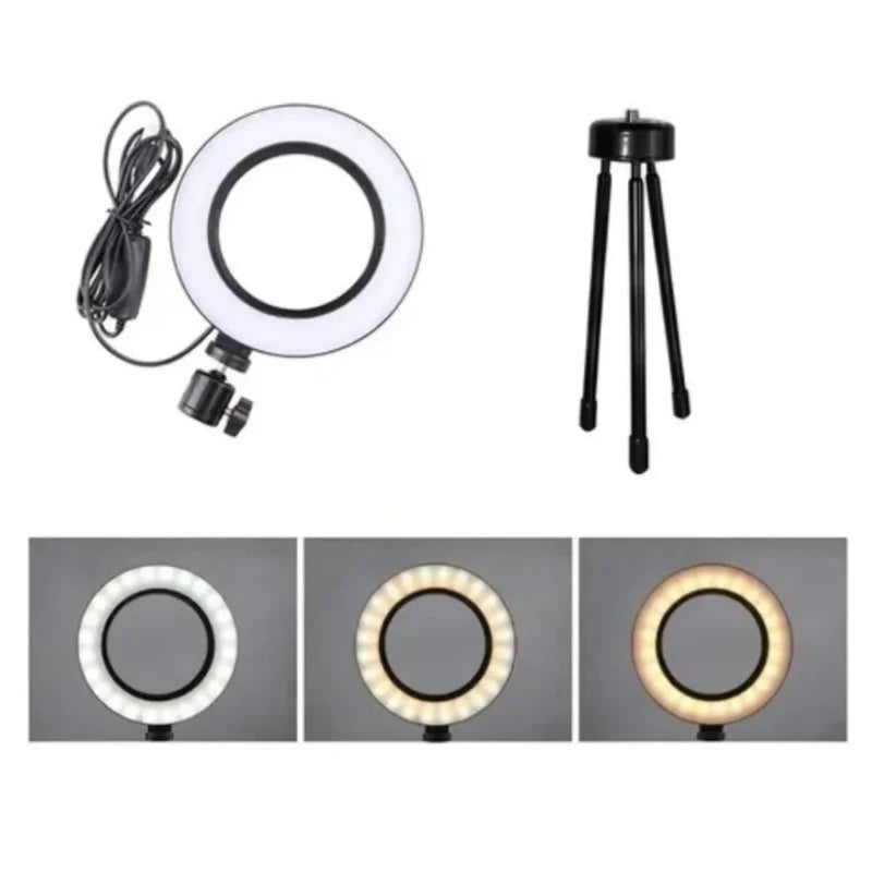 Ring Light LED Com Tripé para Celular