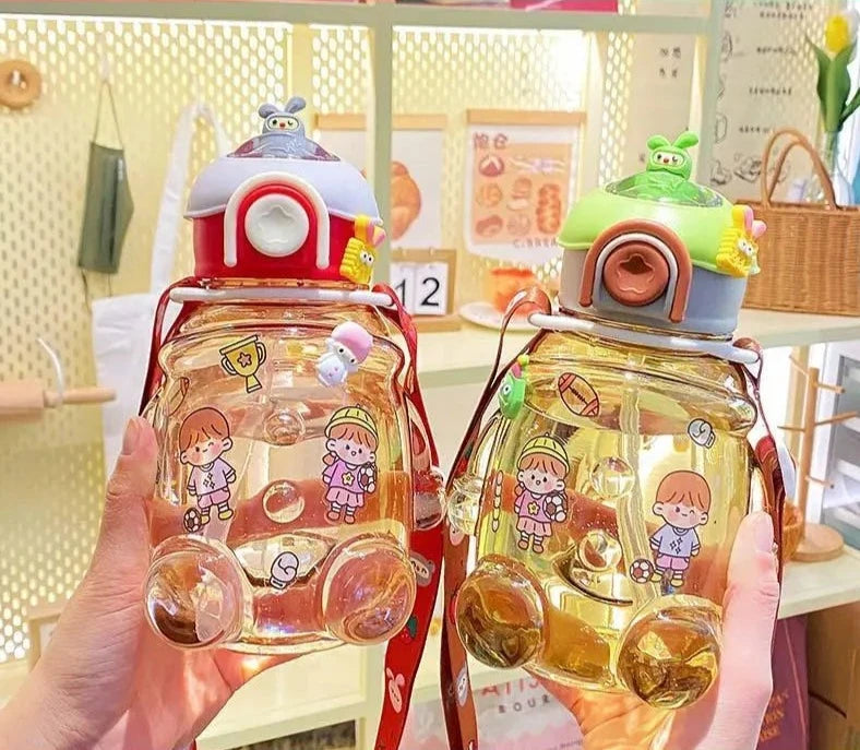 Garrafa Infantil de Água 1L Com Adesivos