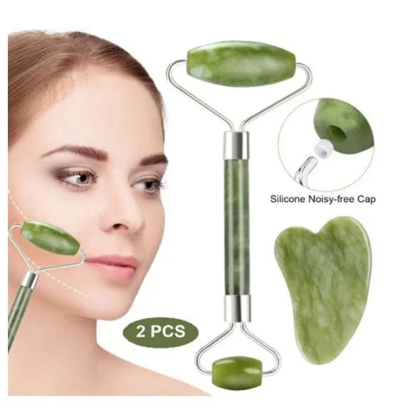 Rolo Facial Crystal Roller + Gua Sha