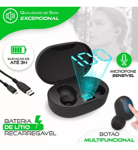 Fone De Ouvido Sem Fio E6s Bluetooth