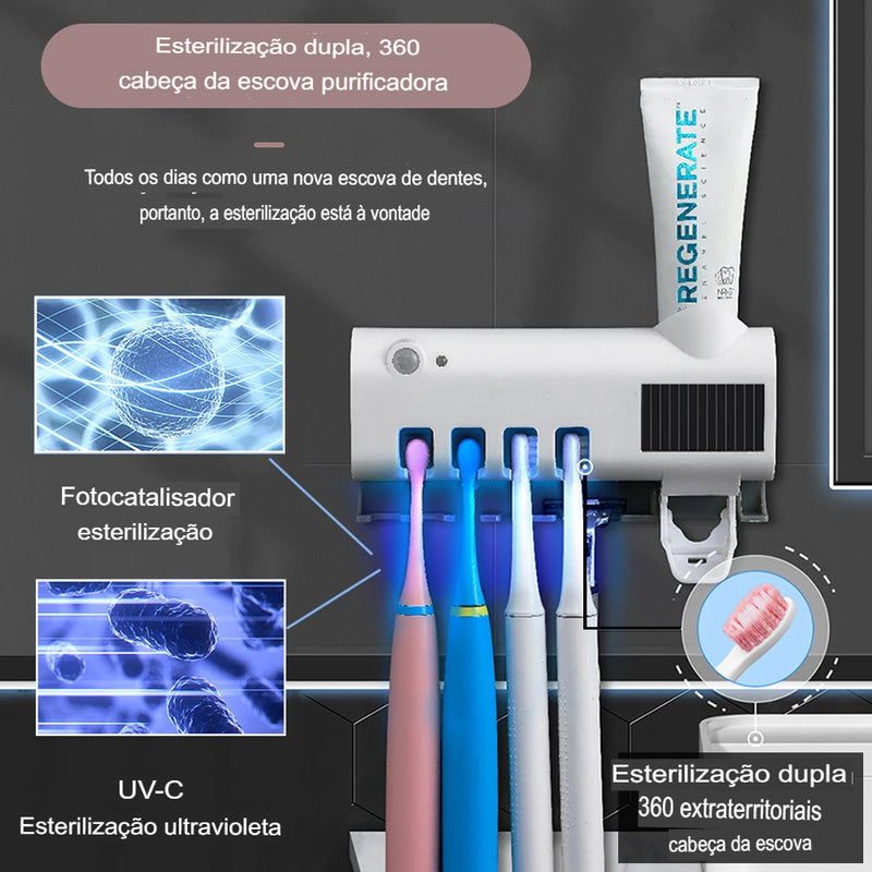 Caixa De Armazenamento De Escova De Dentes Com Carga USB