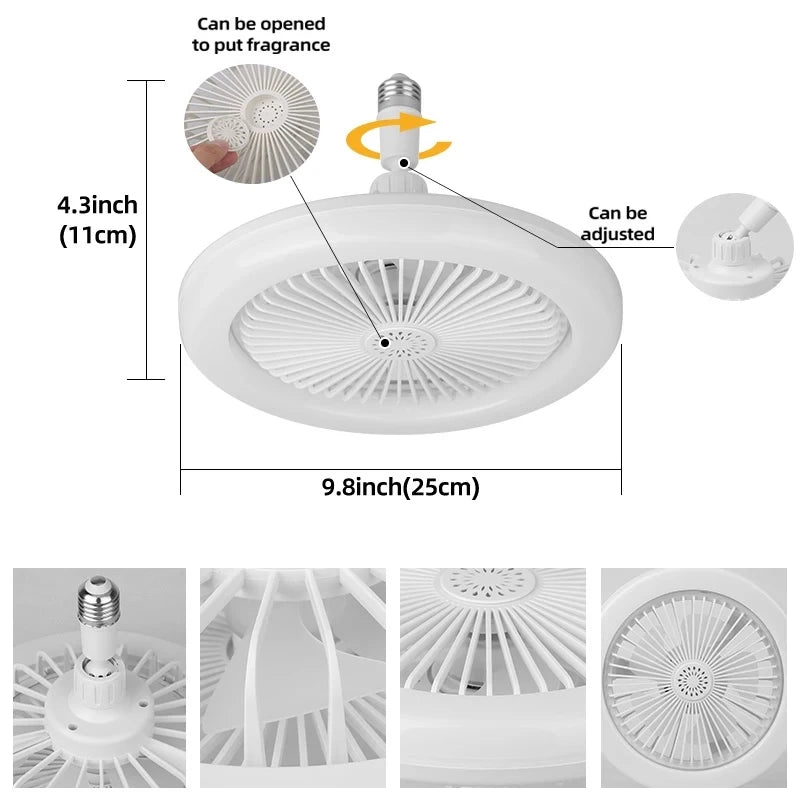 Ventilador De Teto Fechado Com Luz Led